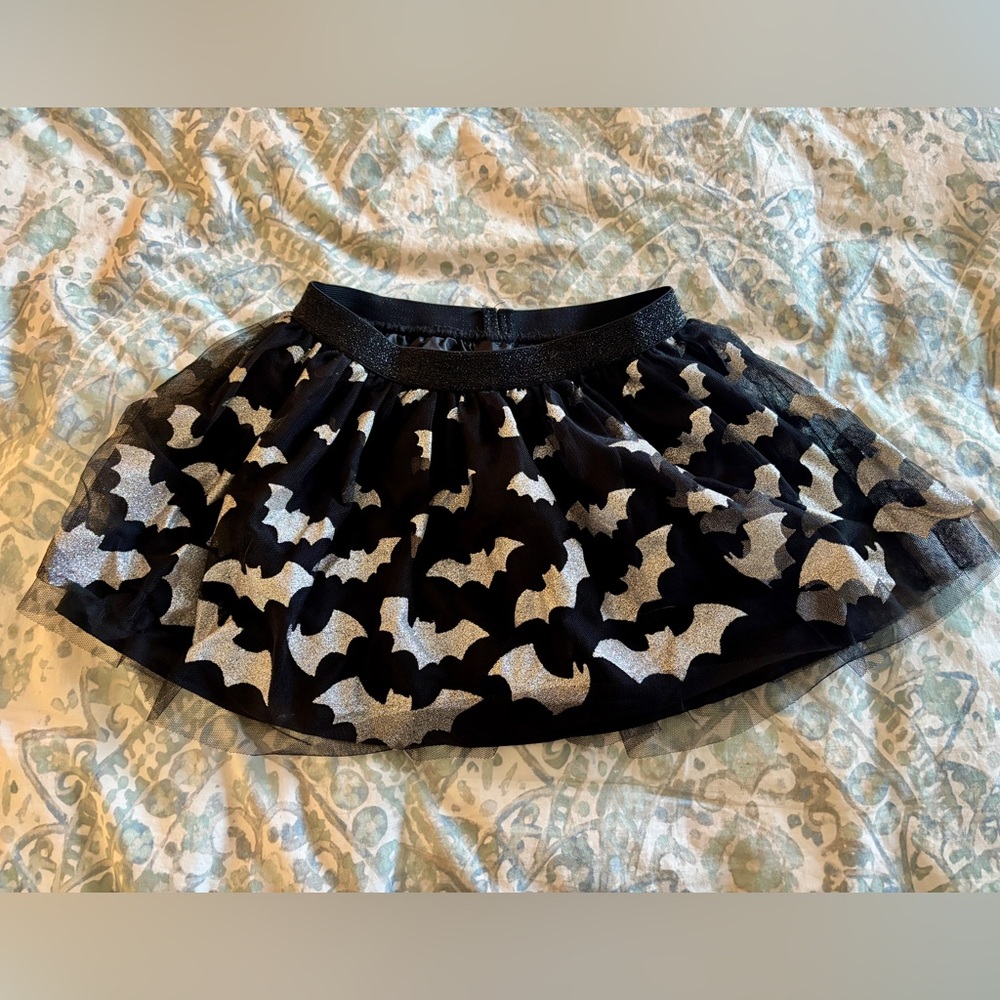Girls Bat Print Skirt